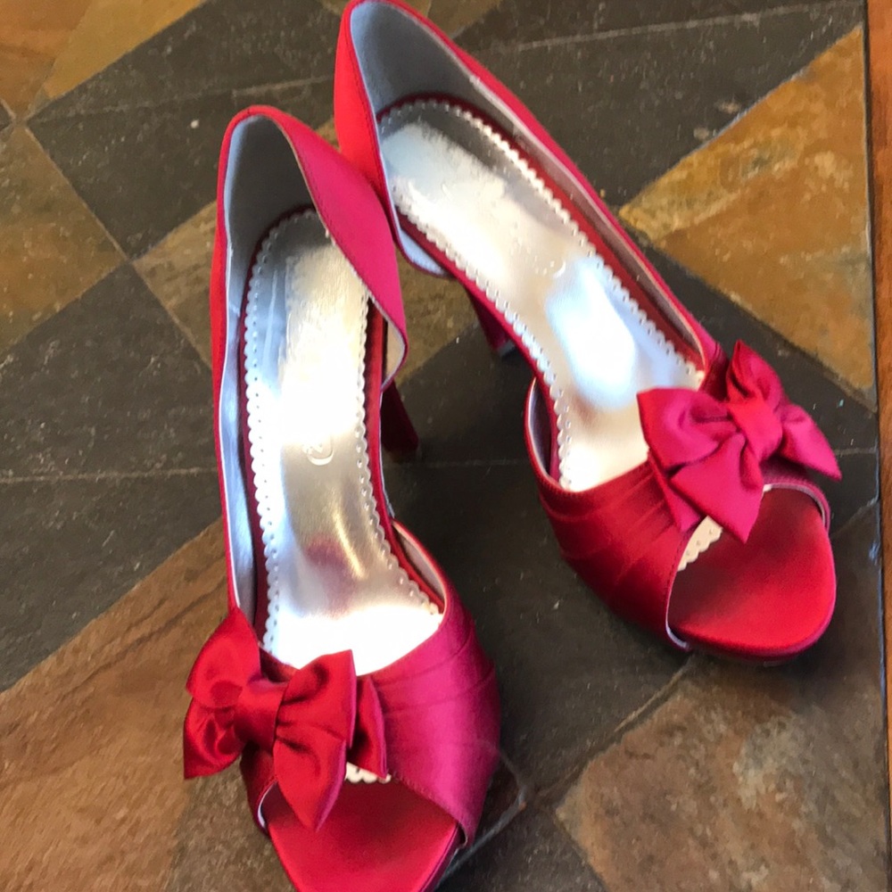 Women’s Red Peep Toe Heels